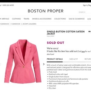 Boston Proper Pink Blazer